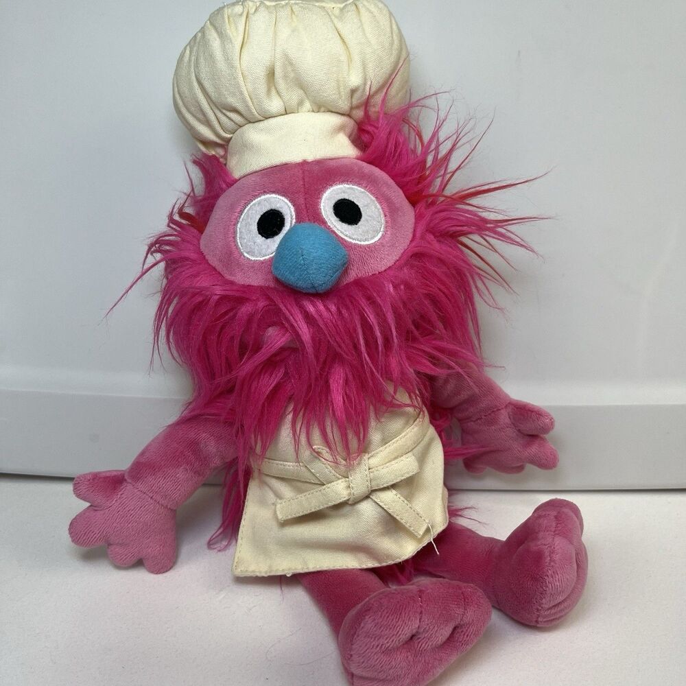 Gund Sesame Street Gonger 14" Stuffed Plush w/ Chef Hat and Apron 2019 Muppet